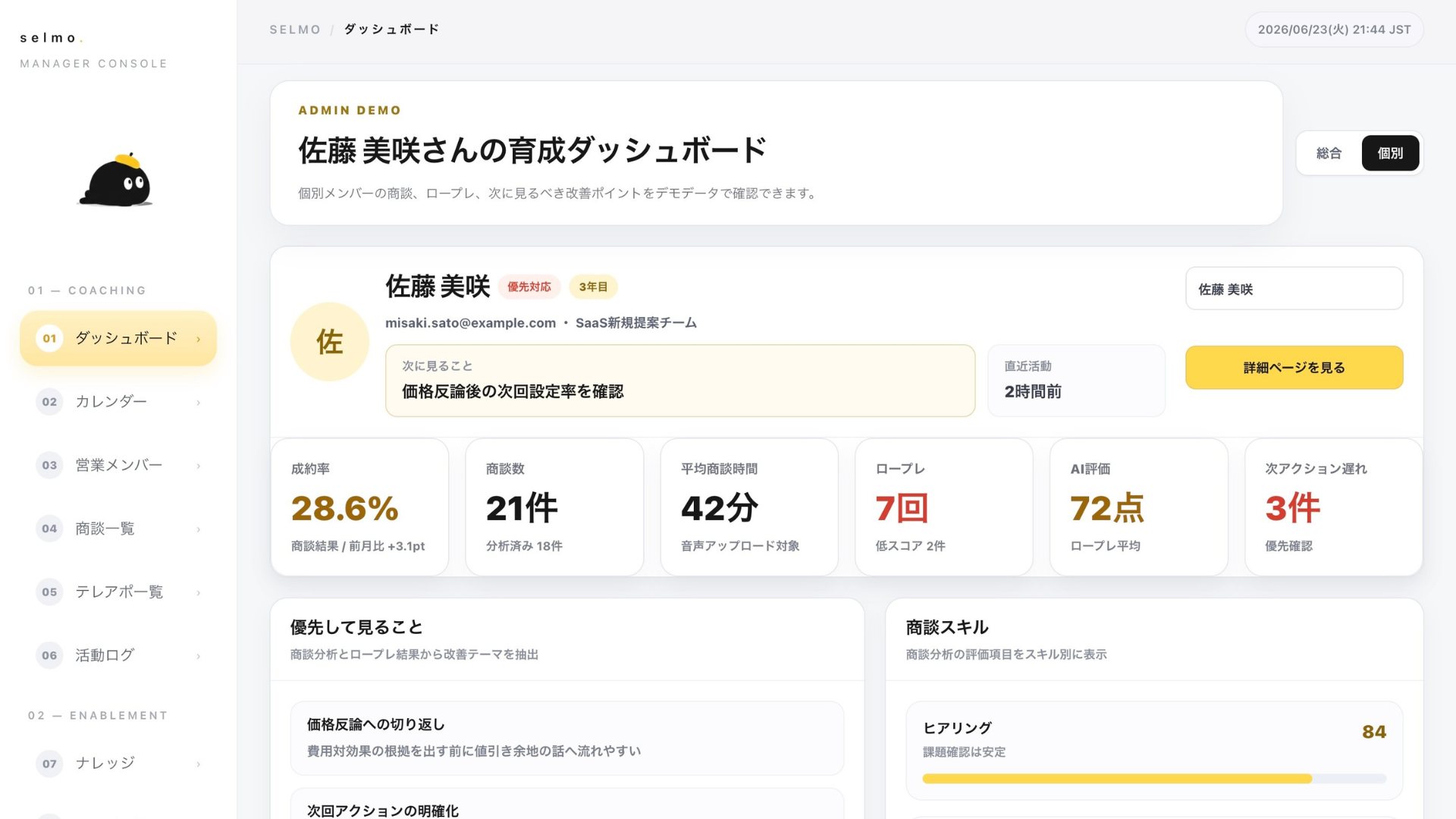 ダッシュボード画面イメージ